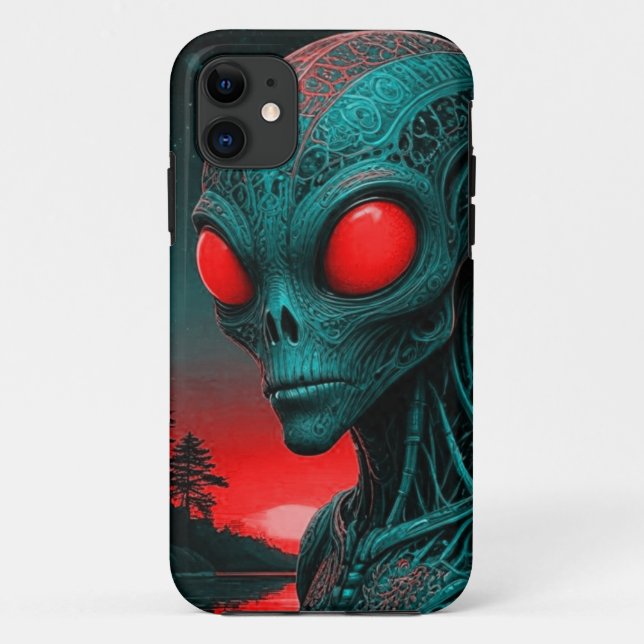 alien themed iPhone 11 phone case (Back)