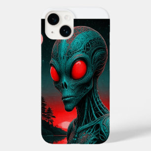 Alien themed iPhone 14 phone case