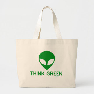 Alien Think Green Tote Bag