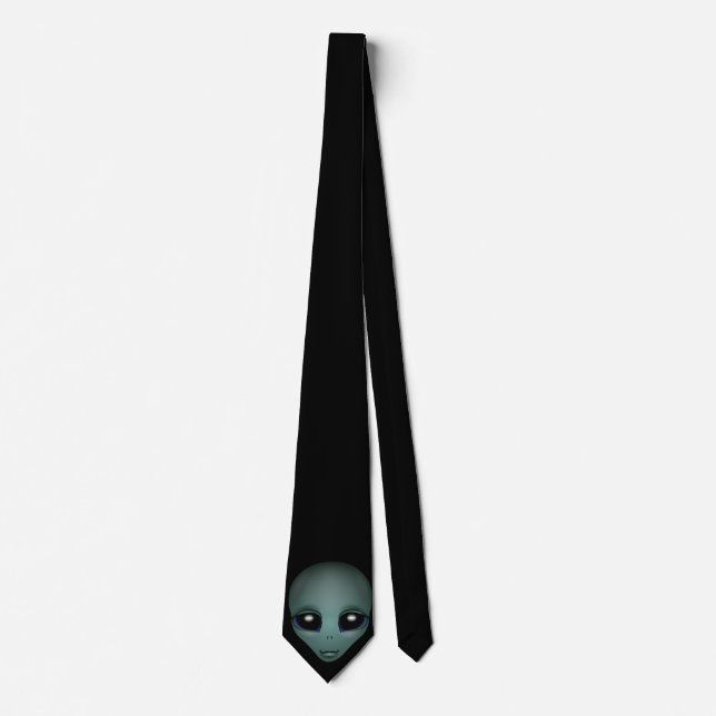 Alien Ties Gifts Grey Alien Necktie Alien Art Gift (Front)
