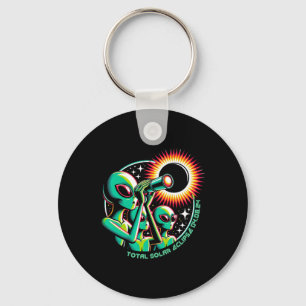 Alien Total Solar Eclipse 4.08.2024 Apparel Key Ring