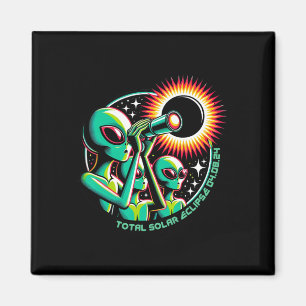 Alien Total Solar Eclipse 4.08.2024 Apparel  Magnet