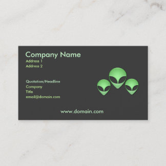Alien Trio Business Card