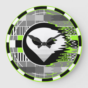 Alien TV clock round