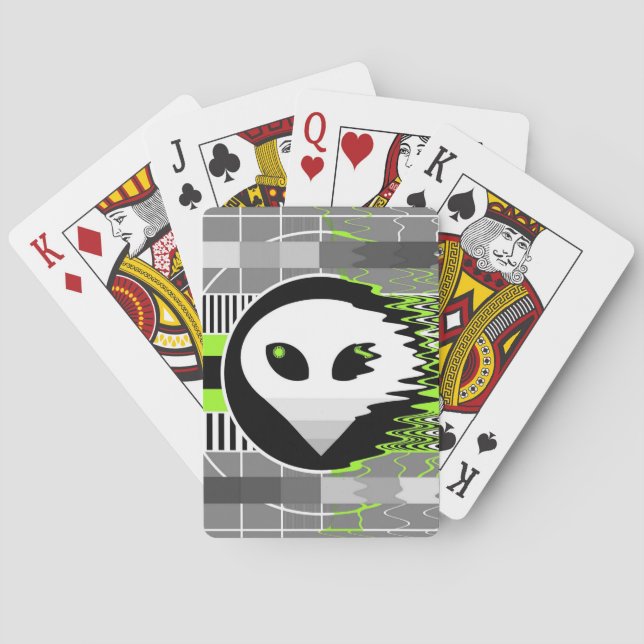 Alien TV playing cards (Back)