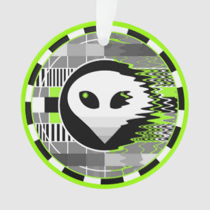 Alien TV Round acrylic ornament