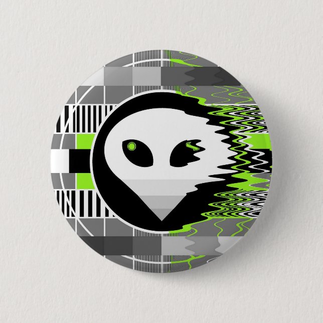Alien TV Round button round (Front)