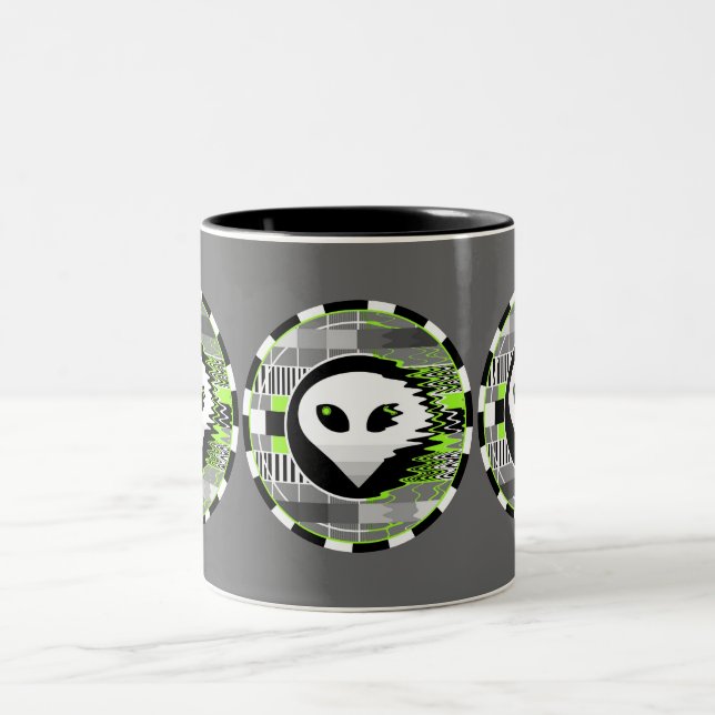 Alien TV Round mug grey (Center)