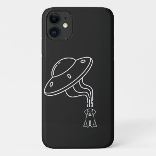 Alien UFO Abducting A Dog Puppy iPhone 11 Case