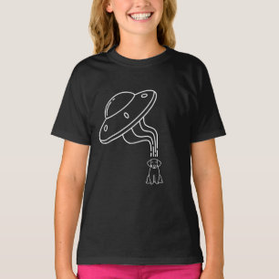 Alien UFO Abducting A Dog Puppy T-Shirt