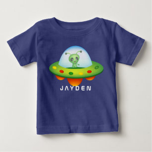 Alien UFO Baby Fine Jersey T-Shirt