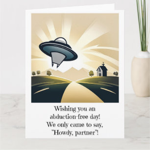 Alien UFO Big Card