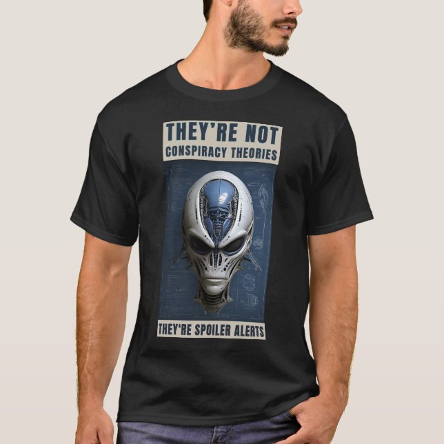 Alien UFO Conspiracy Theory New Jersey Drones T-Shirt (Front)