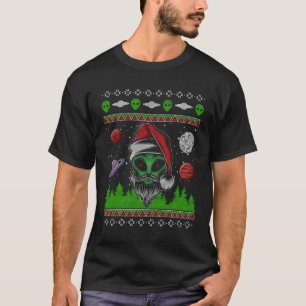 Alien UFO ET Paranormal Ugly Christmas Sweater Kni