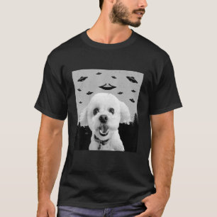Alien UFO Funny Bichon Frise Dog Lover Men Women K T-Shirt