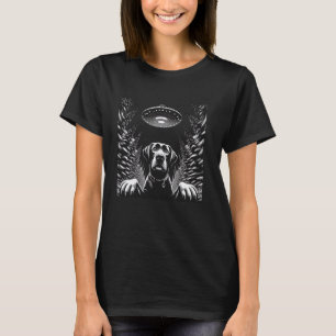 Alien UFO Funny Dog Selfie With UFO Classic Cute A T-Shirt
