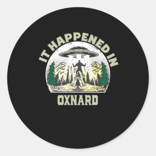 Alien UFO In oxnard City Classic Round Sticker