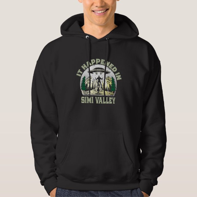 Alien UFO In simi valley City Hoodie (Front)
