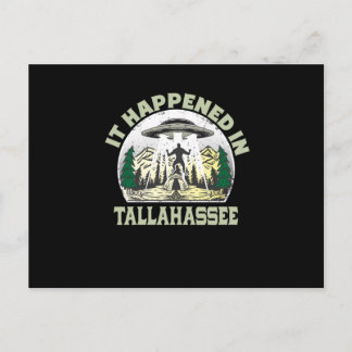 Alien UFO In tallahassee City Postcard