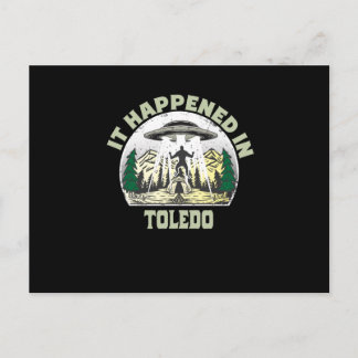 Alien UFO In toledo City Postcard