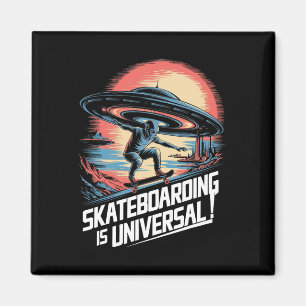 Alien Ufo Skater Skateboarding Is Universal Sci-fi Magnet