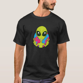 Alien Ufo Space Rave EDM Music I Come In Peace T-Shirt