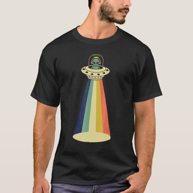 Alien Ufo Space Ship   Alien Abduction T-Shirt (Front)