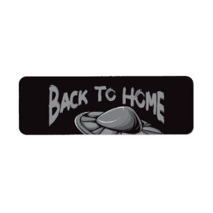 alien ufo surfing illustration with back to home