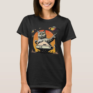 Alien UFO Weird Cat T-Shirt