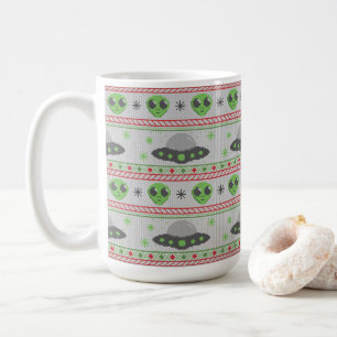 Alien Ugly Christmas Sweater Coffee Mug