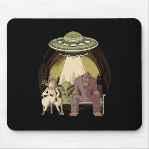Alien Unicorn Bigfoot Aliens UFO Believer Gift Mouse Mat