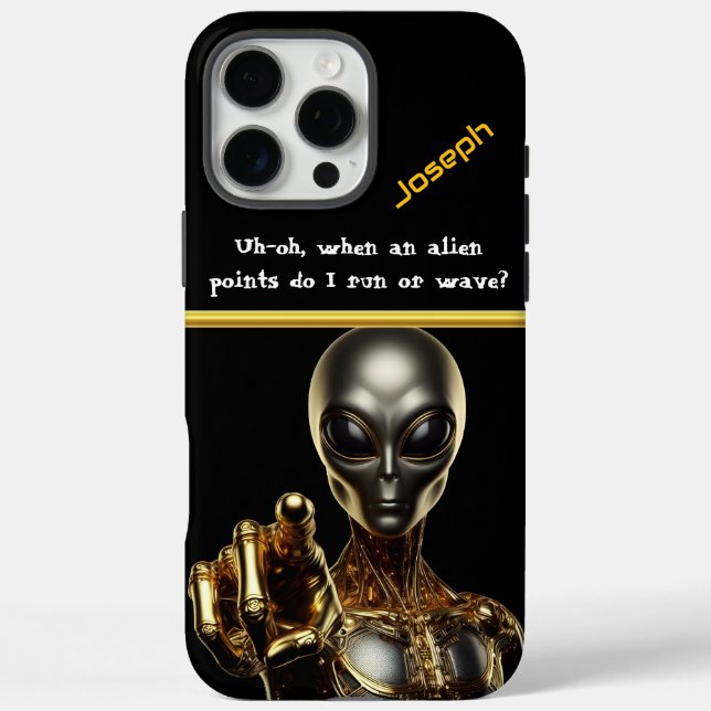 Alien Visitor Reveals Area 51 Secrets Case-Mate iPhone Case (Back)