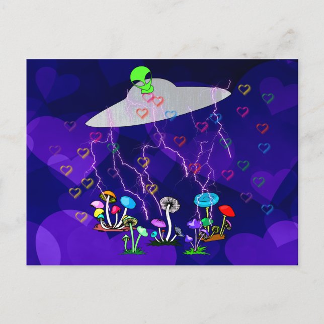 Alien Visitors Postcard (Front)