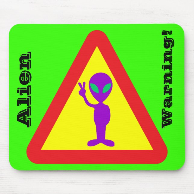 Alien Warning Mouse Mat (Front)