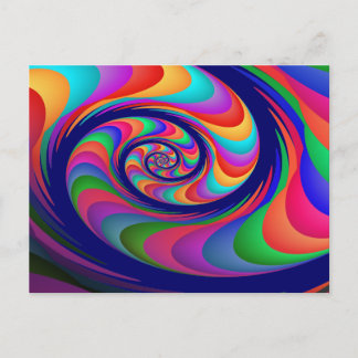 Alien Waves 2 Fine Fractal Art Postcard