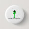 Alien wearing a tin foil hat button/lapel pin