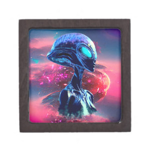 Alien Wisdom Psychedelic Scifi Art Gift Box