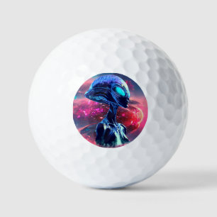 Alien Wisdom Psychedelic Scifi Art Golf Balls