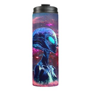 Alien Wisdom Psychedelic Scifi Art Thermal Tumbler