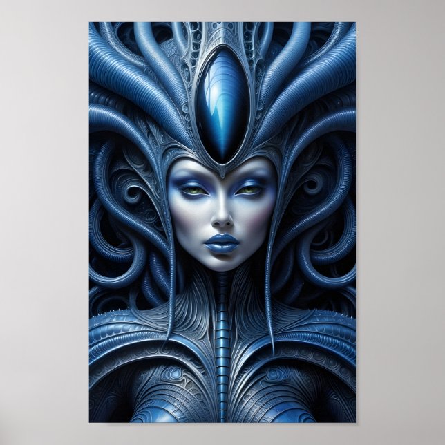 Alien Woman - 005 - Night Vision - Fantasy Art Poster (Front)
