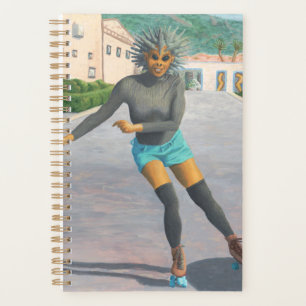 Alien Woman Roller Skating Fantasy Art Planner