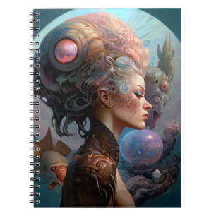 Alien Woman Surreal Science Fiction Art Notebook