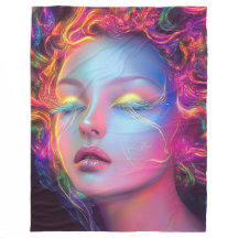 Alien Woman with Cosmic Hair 