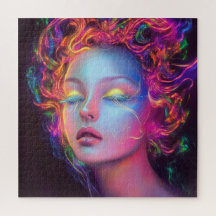 Alien Woman with Cosmic Hair 