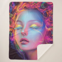 Alien Woman with Cosmic Hair 