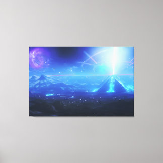 Alien World | Futuristic Pyramid City | Futuristic Canvas Print