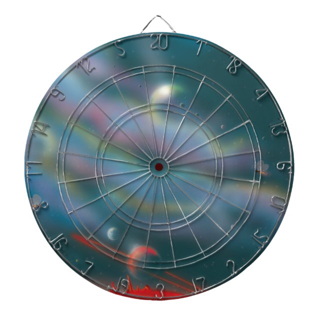 Alien world landscape dartboard (Front)
