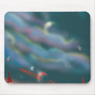 Alien world landscape mouse mat