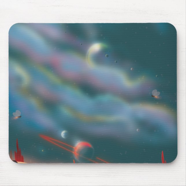 Alien world landscape mouse mat (Front)