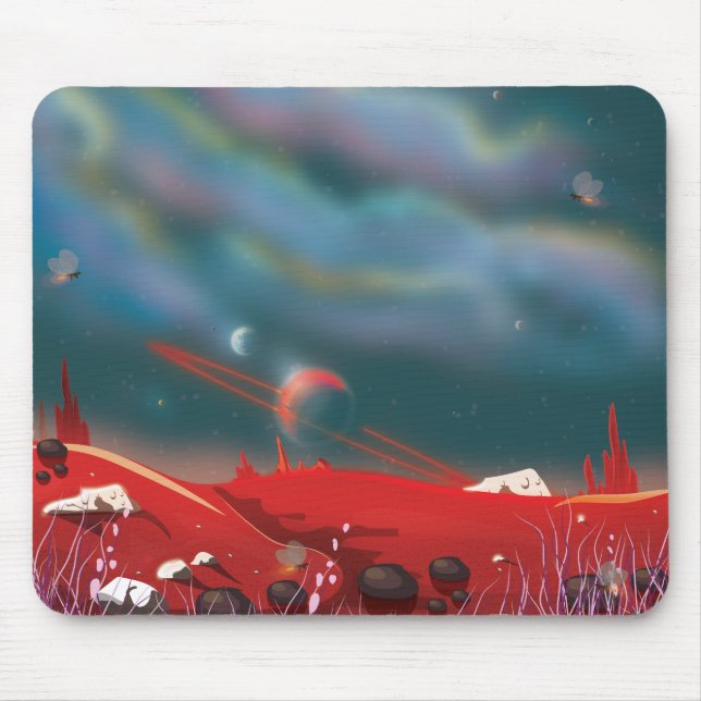 Alien world landscape mouse mat (Front)